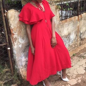 Flare sleeve dance dress